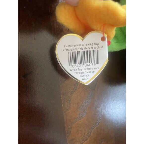 Original Ty Beanie Baby SMOOCHY The Frog Style 4039 1997 - Picture 4 of 9